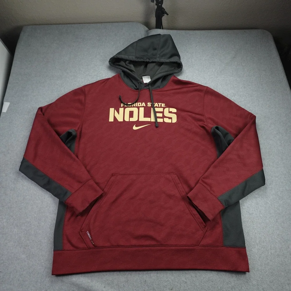 Florida State FSU Seminoles‎ Hoodie Mens XL Maroon Therma-FIT Nike NCAA